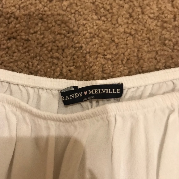 brandy melville white off shoulder top - Picture 2 of 2